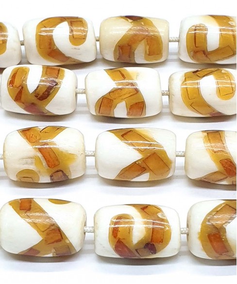 Κομπολόι από Κόκκαλο Καμήλας με Κεχριμπάρι KOM12757