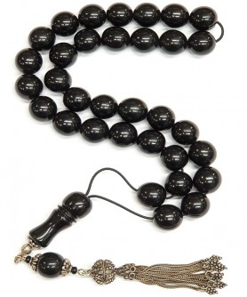 Κομπολόι 33άρι από μαύρο Κεχριμπάρι Ερζερούμ KOM12740