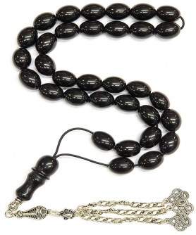 Κομπολόι 33άρι από μαύρο Κεχριμπάρι Ερζερούμ KOM12741