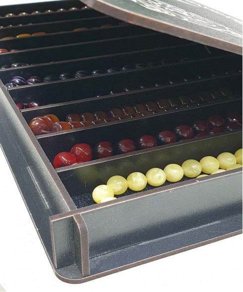 Χειροποίητο ξύλινο κουτί για συλλογές κομπολογιών KOYT10020