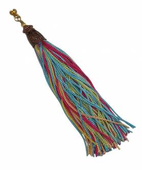 Χειροποίητη υφασμάτινη φούντα για κομπολόι AKS10418