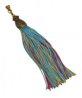 Χειροποίητη υφασμάτινη φούντα για κομπολόι AKS10420