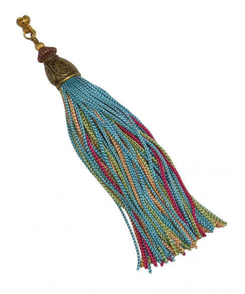 Χειροποίητη υφασμάτινη φούντα για κομπολόι AKS10420