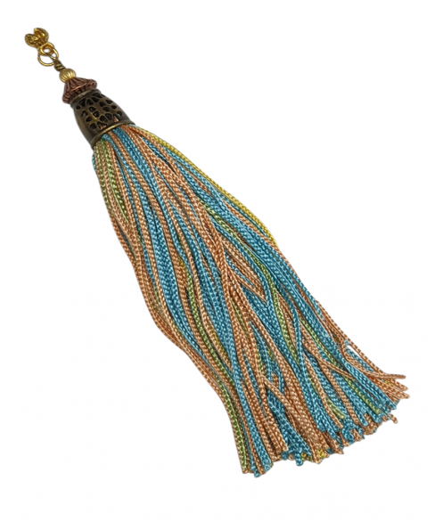 Χειροποίητη υφασμάτινη φούντα για κομπολόι AKS10422