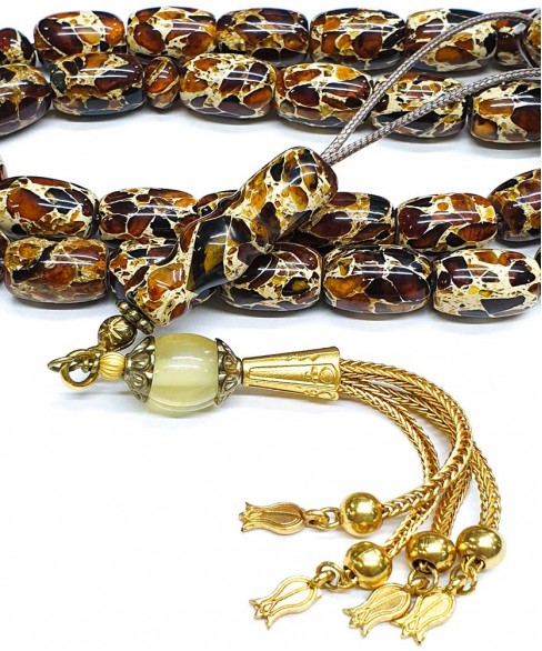 Κομπολόι 33άρι από Κεχριμπάρι Μωσαϊκό KOM12354