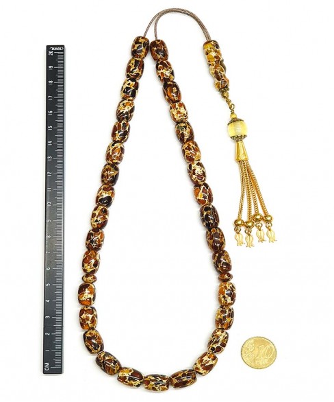 Κομπολόι 33άρι από Κεχριμπάρι Μωσαϊκό KOM12354