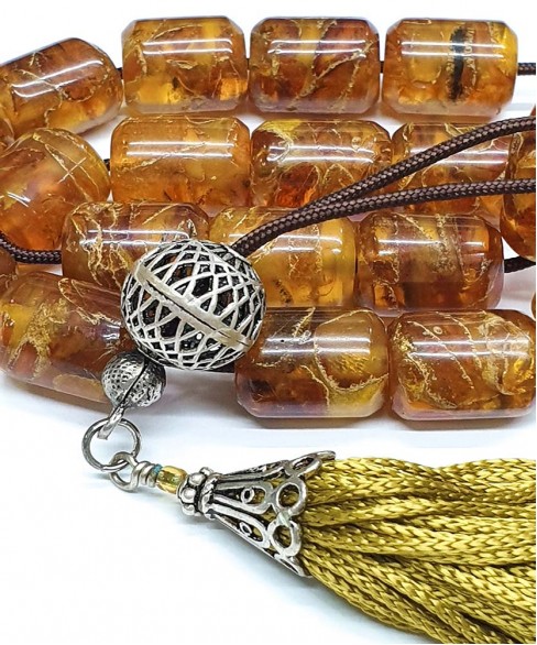 Κομπολόι από Κεχριμπάρι Μωσαϊκό KOM12352