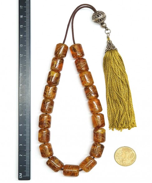 Κομπολόι από Κεχριμπάρι Μωσαϊκό KOM12352