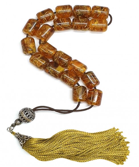 Κομπολόι από Κεχριμπάρι Μωσαϊκό KOM12352