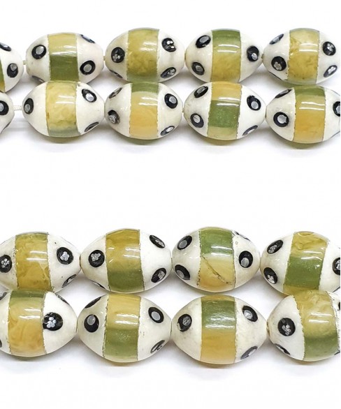 Κομπολόι από Κόκκαλο Καμήλας με Κεχριμπάρι KOM12319