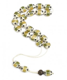 Κομπολόι από Κόκκαλο Καμήλας με Κεχριμπάρι KOM12319