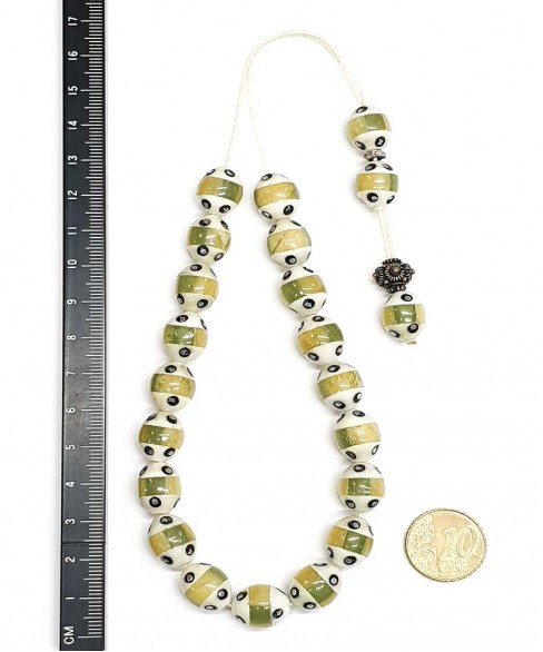 Κομπολόι από Κόκκαλο Καμήλας με Κεχριμπάρι KOM12319