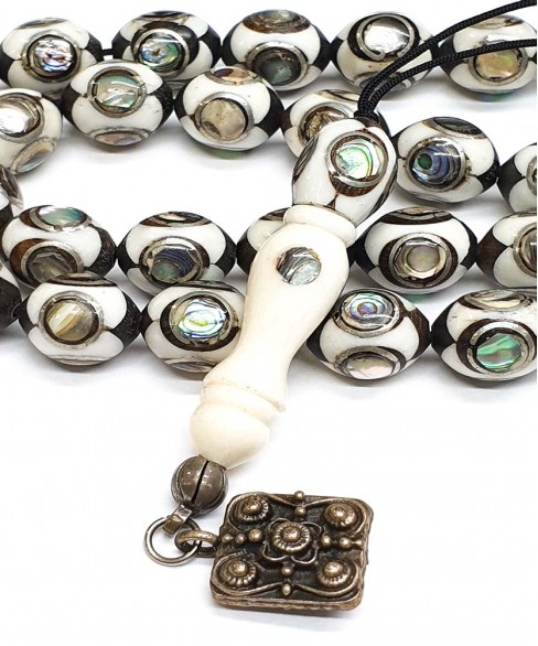 Κομπολόι 33άρι από Ελεφαντόδοντο με Γιούσουρι και Φίλντισι KOM12222