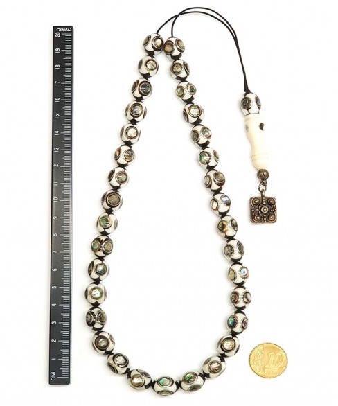 Κομπολόι 33άρι από Ελεφαντόδοντο με Γιούσουρι και Φίλντισι KOM12222