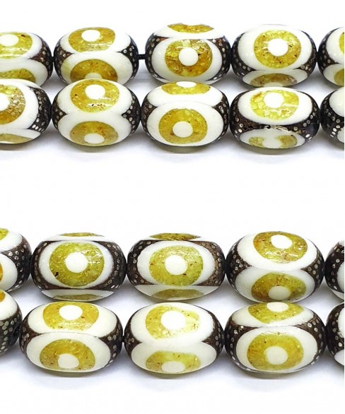 Κομπολόι από Έβενο με Κόκκαλο Καμήλας KOM12226