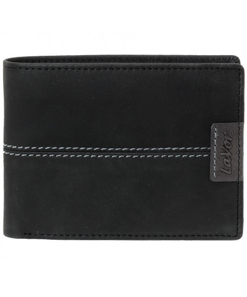 Δερμάτινο Ανδρικό Πορτοφόλι LAVOR 1-6063 BLACK