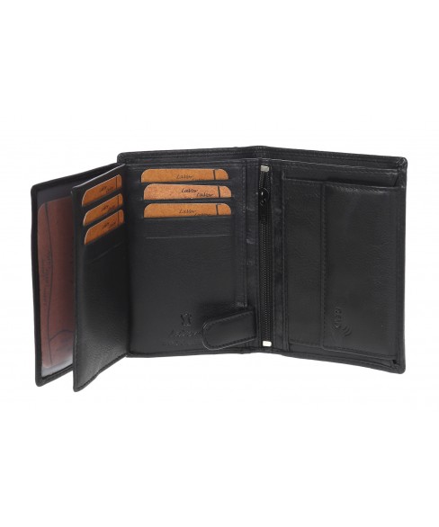 Δερμάτινο Ανδρικό Πορτοφόλι LAVOR 1-3211 BLACK