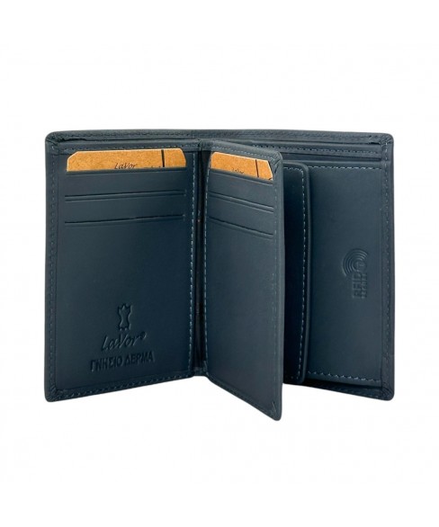 Δερμάτινο Ανδρικό Πορτοφόλι LAVOR 1-6089 BLUE