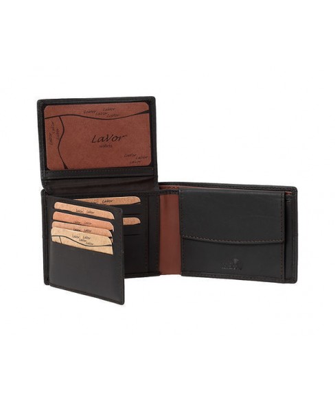 Δερμάτινο Ανδρικό Πορτοφόλι LAVOR 1-5923 BLACK