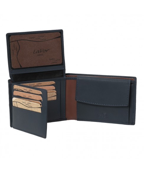 Δερμάτινο Ανδρικό Πορτοφόλι LAVOR 1-5923 BLUE