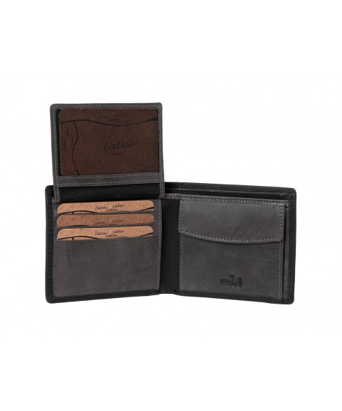 Δερμάτινο Ανδρικό Πορτοφόλι LAVOR 1-6065 BLACK
