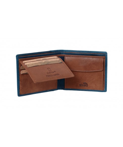 Δερμάτινο Ανδρικό Πορτοφόλι LAVOR 1-6065 BLUE