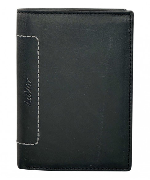 Δερμάτινο Ανδρικό Πορτοφόλι LAVOR 1-6057 BLACK
