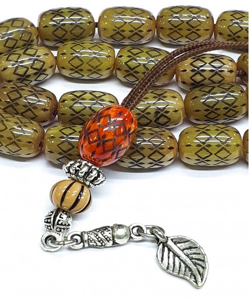 Κομπολόι από Μαστίχα με Πυρογραφία KOM12128