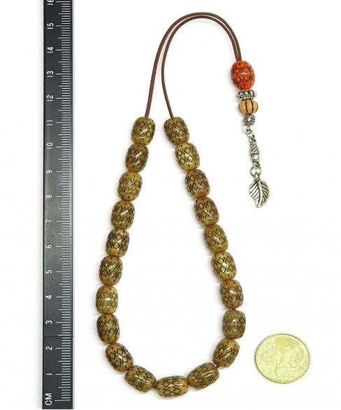 Κομπολόι από Μαστίχα με Πυρογραφία KOM12128