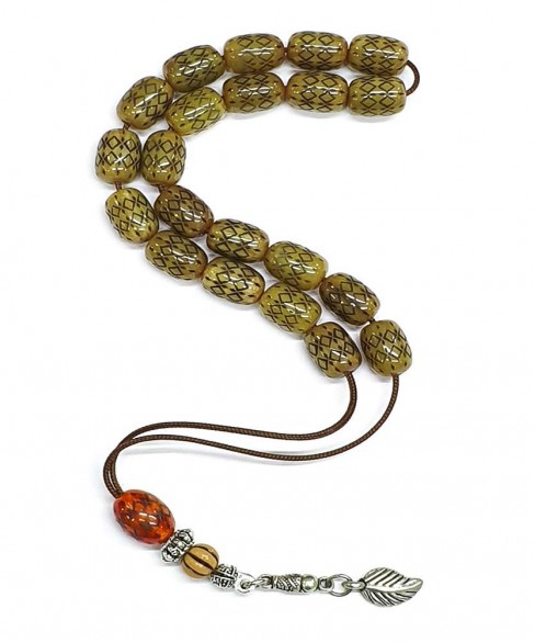 Κομπολόι από Μαστίχα με Πυρογραφία KOM12128