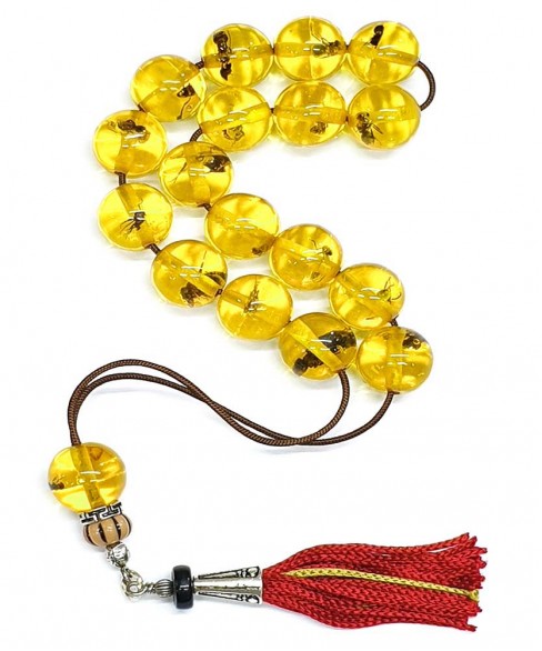 Κομπολόι από Τεχνητή Ρητίνη με Εγκλωβισμένα Έντομα KOM12084