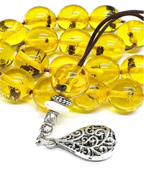 Κομπολόι από Τεχνητή Ρητίνη με Εγκλωβισμένα Έντομα KOM12085