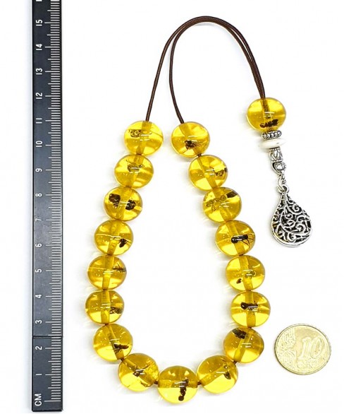 Κομπολόι από Τεχνητή Ρητίνη με Εγκλωβισμένα Έντομα KOM12085