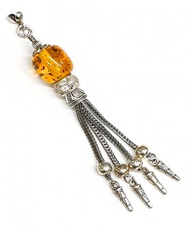 Φούντα επάργυρη κομπολογιού AKS10335