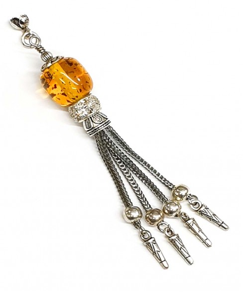 Φούντα επάργυρη κομπολογιού AKS10335