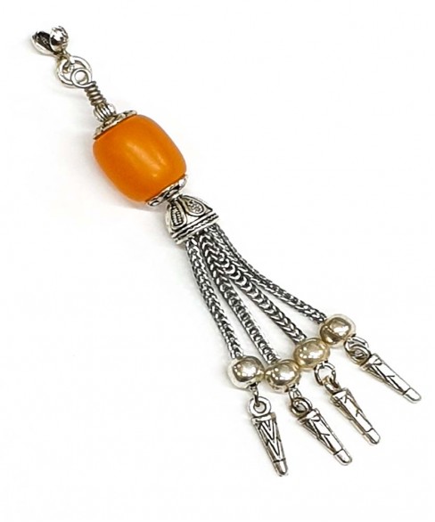 Φούντα επάργυρη κομπολογιού AKS10337