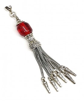 Φούντα επάργυρη κομπολογιού AKS10338