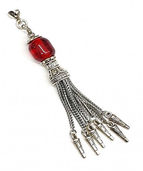 Φούντα επάργυρη κομπολογιού AKS10338