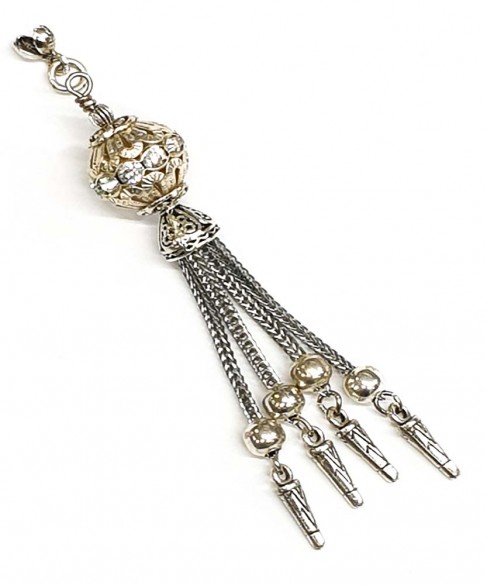 Φούντα επάργυρη κομπολογιού AKS10340