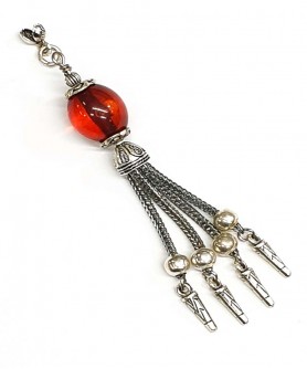 Φούντα επάργυρη κομπολογιού AKS10343