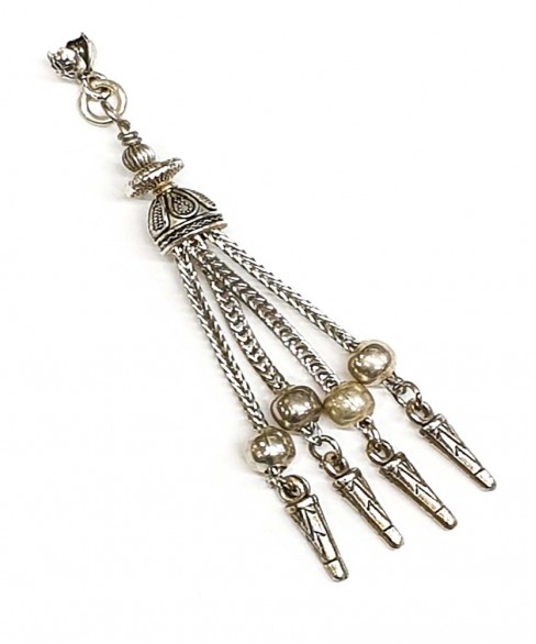 Φούντα επάργυρη κομπολογιού AKS10354