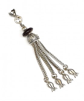 Φούντα επάργυρη κομπολογιού AKS10355