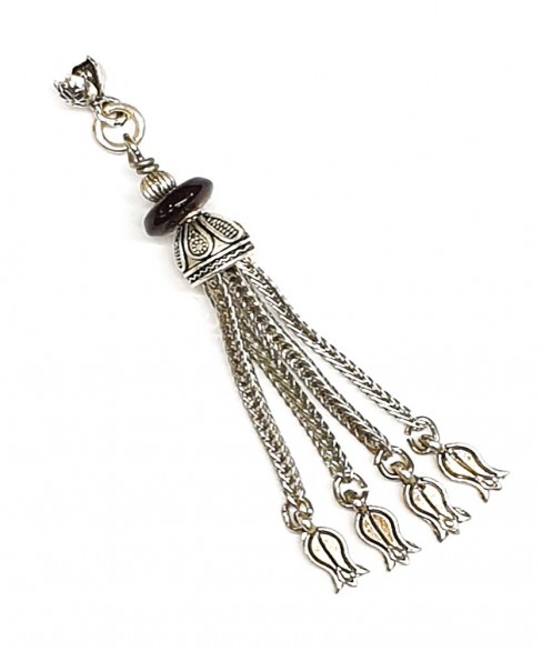 Φούντα επάργυρη κομπολογιού AKS10355