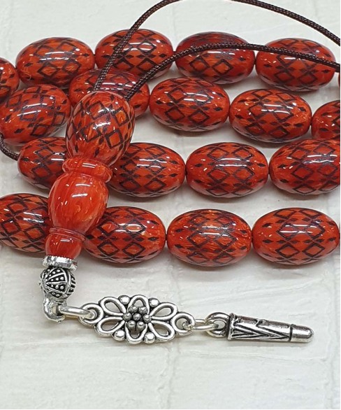 Κομπολόι από Μαστίχα με Πυρογραφία KOM11558