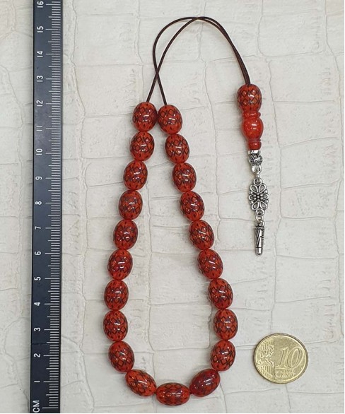 Κομπολόι από Μαστίχα με Πυρογραφία KOM11558