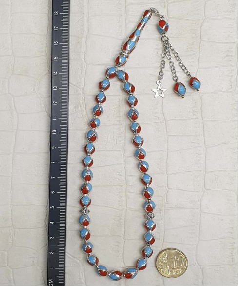 Κομπολόι από Ασήμι και Τεχνητή Ρητίνη KOM11414