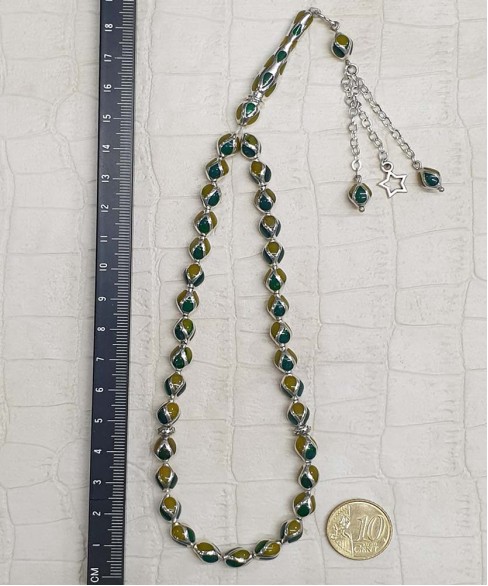 Κομπολόι από Ασήμι και Τεχνητή Ρητίνη KOM11415