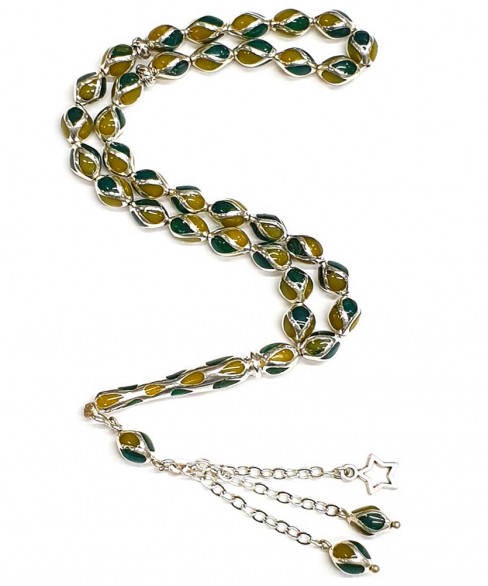 Κομπολόι από Ασήμι και Τεχνητή Ρητίνη KOM11415