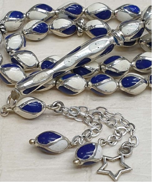 Κομπολόι από Ασήμι και Τεχνητή Ρητίνη KOM11416