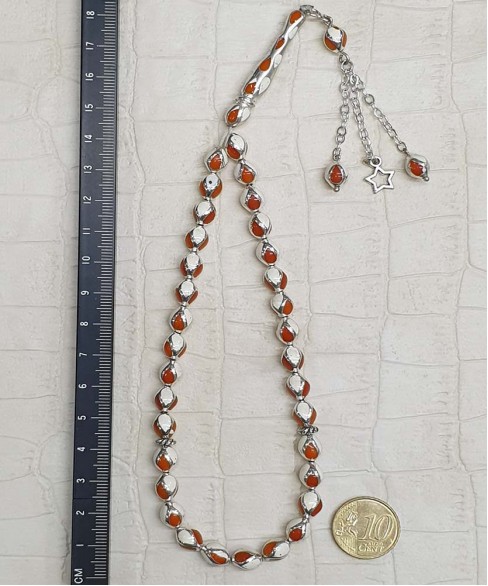 Κομπολόι από Ασήμι και Τεχνητή Ρητίνη KOM11417